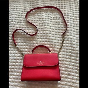 Kate Spade Leather Crossbody Red Purse - 9/10 condition!
